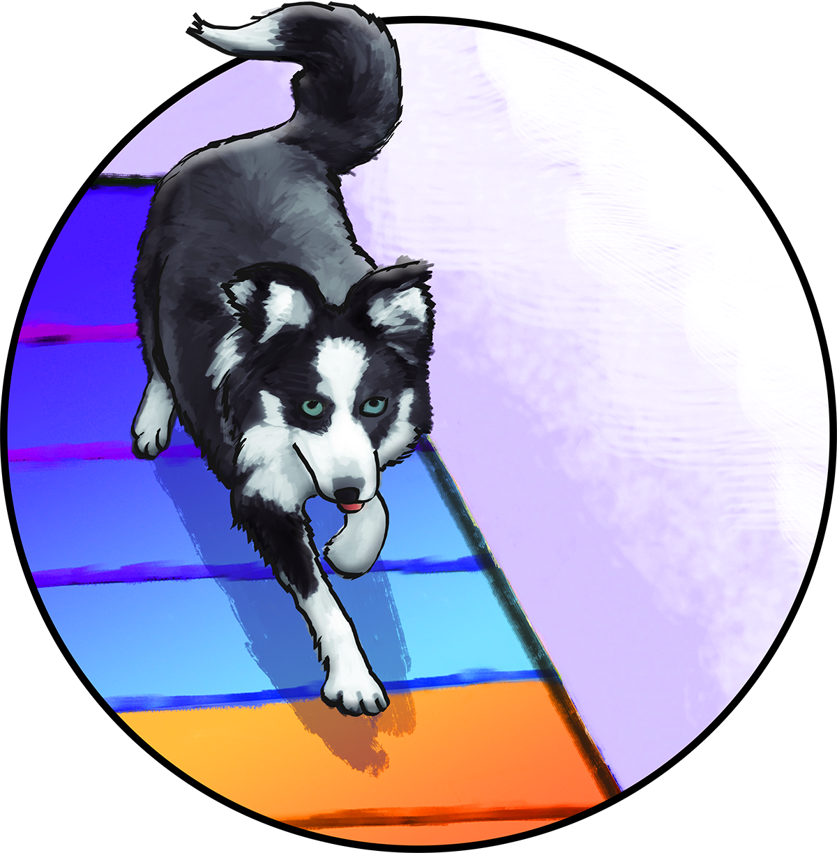 dog agility illustration