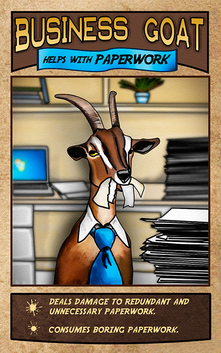 Buisness Goat Illustration