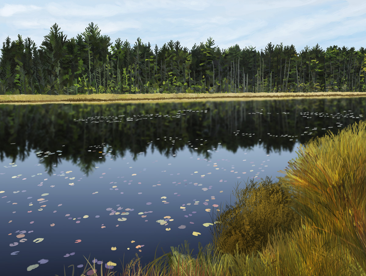Clark Lake nature landscape painting