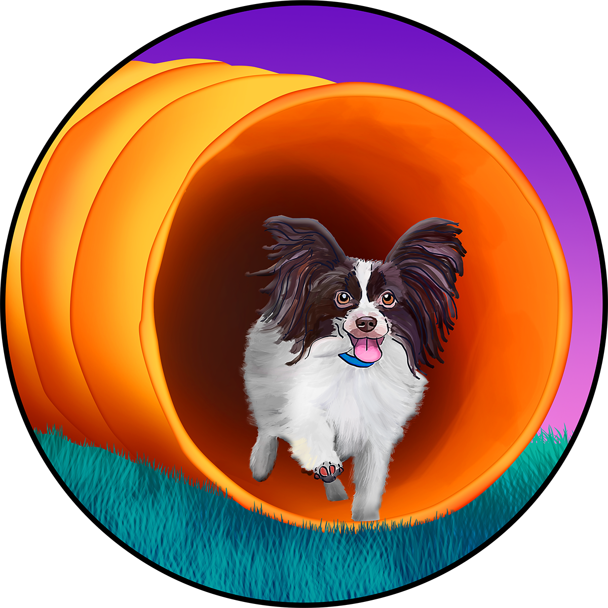 dog agility illustration